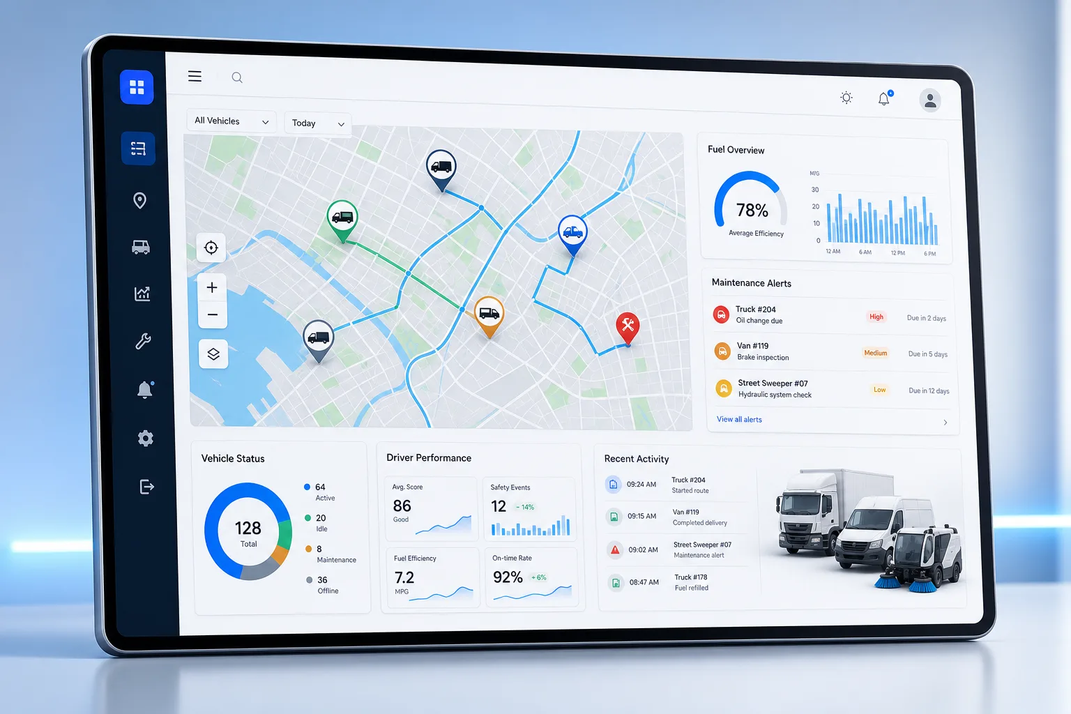 Fleet Tracking & Vehicle Telematics visual preview